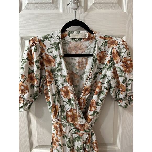 Happy X Nature Floral Wrap Dress With Pockets XS - Picture 2 of 6